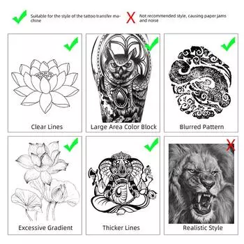 5 шт./лот бумага для переноса татуировок бумага для переноса татуировок размер А4 инструмент для копирования татуировок для татуировщиков принадлежности для татуировок