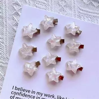 5 шт./лот Маленькие милые заколки для волос в виде панды Мини мультяшные прозрачные заколки-звездочки Шпилька для волос для женщин девочек Модные аксессуары