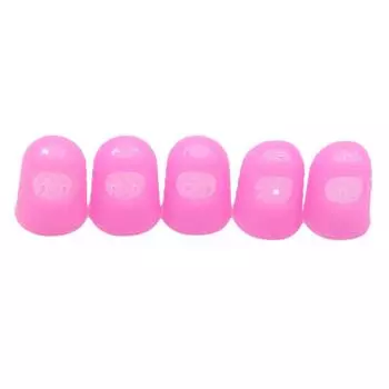 5 шт./лот, многофункциональные силиконовые наперстки, выдолбленные дышащие защитные рукава для пальцев, рукоделие, швейные аксессуары темно-синий