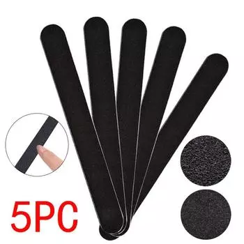 5 шт./лот моющаяся пилочка для ногтей, шлифовальная наждачная бумага, изогнутые профессиональные маникюрные пилочки 5PCS