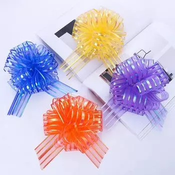 5 шт./лот органза большой бант ленты DIY свадебное украшение комнаты день рождения вечеринка ремесло подарки упаковка обертка бант белый