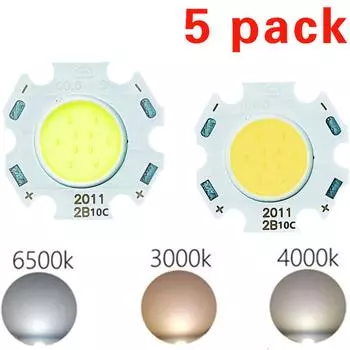 5 шт./лот, светодиодная лампа высокой мощности COB, 250 мА, 20 мм, 3 Вт, 5 Вт, 7 Вт, 10 Вт, светодиодный источник, чип, лампа, прожектор, потолочный светильник, лампы DIY 3W холодный белый