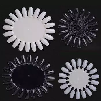 5 шт./лот, таблица отображения поддельных ногтей, прозрачные/натуральные накладные ногти, палочки, цветная карта, акриловый гель-лак, колесо палитры для практики