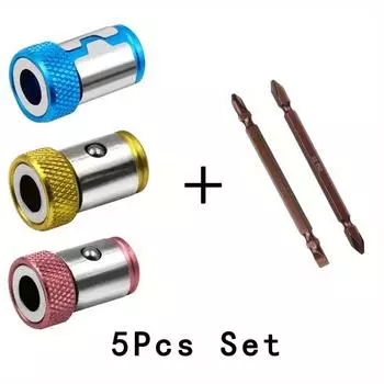 5 шт. магнитное кольцо из сплава, электрическая магнитная кольцевая отвертка, держатель головки, антикоррозионный сильный намагничивающий инструмент для бит
