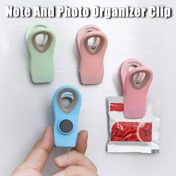 5 шт. магнитных зажимов для холодильника, сильные магнитные противоскользящие зажимы для чипов, влагостойкие, герметичные зажимы для пакетов для хранения продуктов циан