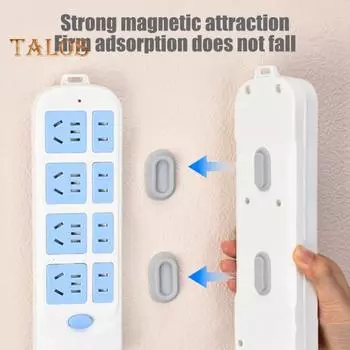 5 шт. Магнитный держатель для пульта дистанционного управления, настенное крепление, свободное отверстие, простая установка, самоклеящийся держатель для хранения пульта дистанционного управления для телевизора чёрный