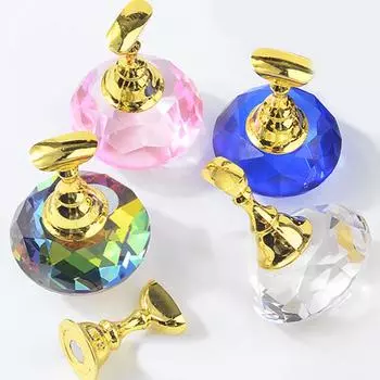 5 шт. магнитный кронштейн для кончиков ногтей и базовая учебная практика по полировке УФ-гелем разноцветный