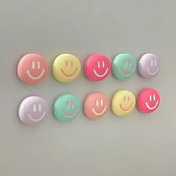 5 шт. Магниты на холодильник с изображением улыбающегося лица - очаровательный мультяшный дизайн, прочные магниты на холодильник, милые декоративные акценты для кухни и офиса