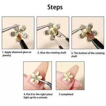 5 шт. маникюрные вращающиеся ювелирные аксессуары универсальные вращающиеся подшипники вращающиеся бусины для украшения ногтей