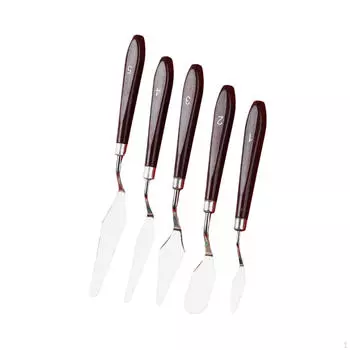 5 шт. Мастихины для смешивания и размазывания красок на холсте, акрил