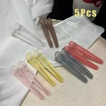 5 шт. матовые заколки-уточки, цветные заколки для волос, модные заколки для челки, парикмахерские заколки, заколки, аксессуары для головных уборов жёлтый