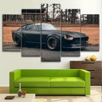 5 шт. матовый черный супер классический винтажный автомобиль 5 шт. холст настенный художественный принт домашний декор картины абстрактные 5 шт. HD печать 20x35 20x45 20x55cm