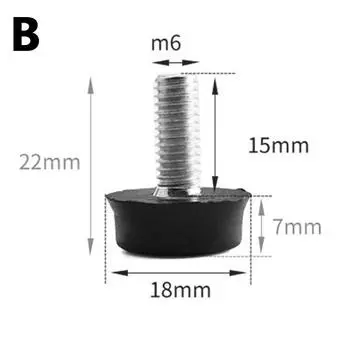 5 шт. Мебельные аксессуары для стола и шкафа, болты, ножки-чашки, защита пола для мебели, регулируемые опорные ножки, противоскользящие накладки для ножек