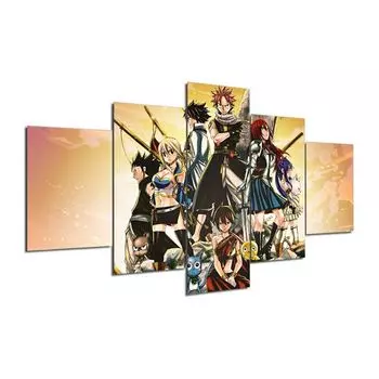 5 шт., меч, аниме, бой, японский декор, фотографии, холст, художественный постер, 5 панелей, декор для комнаты, 5 шт., картины, HD печать, домашний декор 20x35 20x45 20x55cm