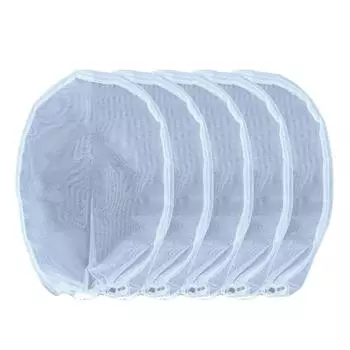 5 шт. мешков-фильтров для краски, одноразовый фильтр-мешок с мелкой сеткой, эластичный шнурок, усовершенствования для плавного нанесения краски A