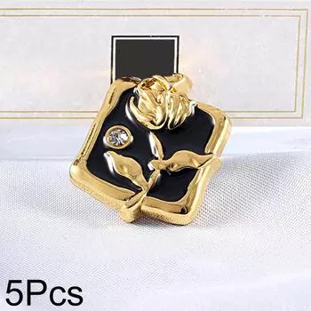 5 шт. металлическая мода золотистый продвинутый чувство одежды украшения грация стразы роза пуговица серебристый 18mm