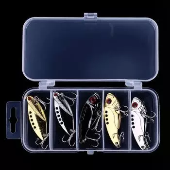 5 шт. Металлическая VIB 5,5 см/11 г пресноводная приманка морской окунь горбыль приманка полностью плавающая жесткая приманка рыболовные приманки поддельная приманка Bag