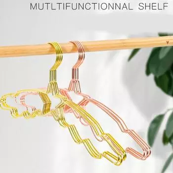 5 шт. металлическая вешалка для одежды, легкая роскошная нескользящая сушилка Star для спальни, общежития, стойка для магазина одежды для кофточек Fivepointed Star золотой