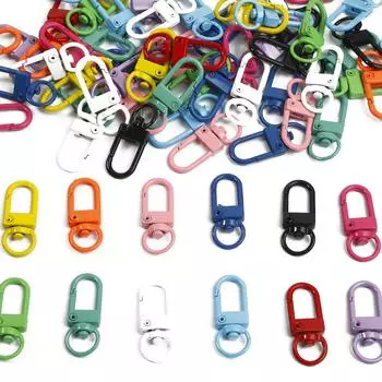 5 шт. металлическая застежка-лобстер, соединительные кольца для ключей для сумки, ремня, цепочки для собак, DIY ювелирные изделия, фурнитура 1233mm розовый