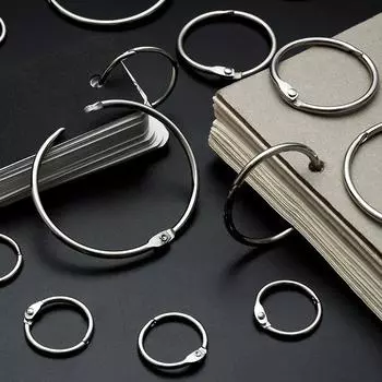 5 шт. Металлические кольца для блокнотов, золотые кольца для переплета, школьные свободные листы, открывающиеся круглые обручи для альбома, офиса inner diameter 20mm