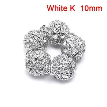 5 шт. Металлические магнитные застежки для браслета с крючком, ожерелье с сильной магнитной застежкой 10mm золотой