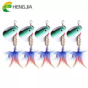5 шт. металлические рыболовные ложки HENGJIA 0,2 унции/2,5 дюйма, приманка для форели, окуня, щуки, рыболовные приманки 5pc