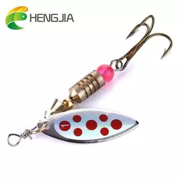 5 шт. металлические рыболовные ложки HENGJIA 0,16 унции, приманка для форели, окуня, щуки, рыболовные приманки, 2 цвета