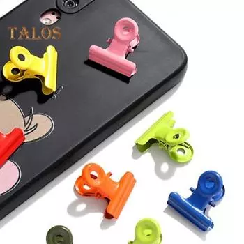 5 шт., металлические зажимы ярких цветов, подвесное отверстие, дизайн, круглый зажим для сумочки, зажимы для денег, цветные зажимы на петлях армия зеленый