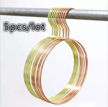 5 шт. металлический железный круглый шарф, шаль, пояс, галстук, вешалка для одежды, держатель с крючком золотой