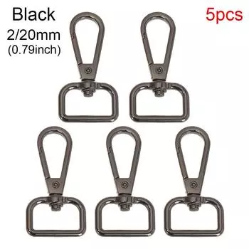 5 шт. Металлическое разъемное кольцо DIY брелок с застежкой-лобстером для сумок, пряжки для ремня, воротник, карабин, карабин 2-20mmx5pcs