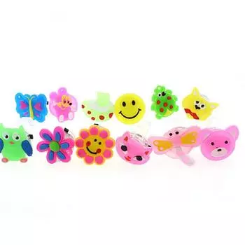 5 шт. мигающие желейные светодиодные мультяшные кольца-пиньяты наполнители для детских вечеринок для девочек сумка