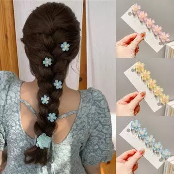 5 шт. милые детские заколки с сакурой, детские заколки для волос, детские головные уборы, заколка принцессы, аксессуары для волос для девочек розовый