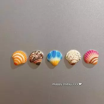 5 шт., милые магниты на холодильник в виде ракушек, магниты на холодильник в виде ракушек на морском побережье, прочные декоративные магнитные наклейки для кухни