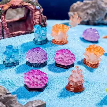 5 шт. милые мини светящиеся морские коралловые украшения креативные украшения для аквариума креативные аксессуары для украшения аквариума