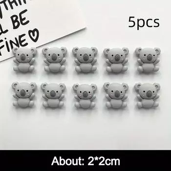 5 шт. Милые мультяшные магниты на холодильник в виде коалы - Маленькие наклейки для мини-холодильника - Креативные декоративные магнитные наклейки для домашнего декора