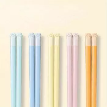 5 шт. милые палочки для еды в виде кошачьих когтей конфетного цвета из высокотемпературного сплава для домашнего хозяйства, ресторана, сервировки палочек для еды 5pcs