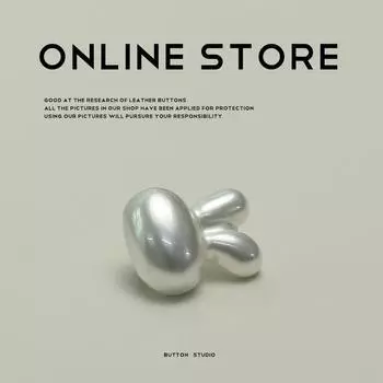 5 шт. милые пуговицы-кролики жемчужные пуговицы для одежды вязаный кардиган платье рубашка свитер куртка пуговицы 1 #[Rabbit Head Pearl White] 13.5 17mm