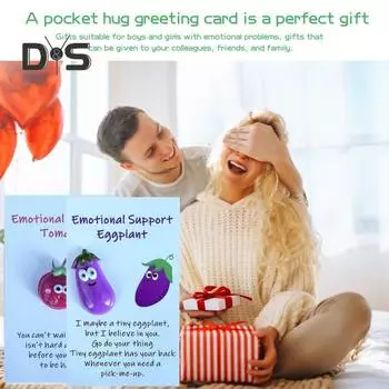 5 шт. милых открыток-обнимашек с рисунком соленых огурцов, эмоциональная поддержка, соленые огурцы, помидоры, баклажаны, арахис, морковь, набор позитивных открыток для выпускного, подарочная вечеринка 5pcs