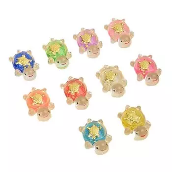 5 шт. милый мини-мультяшный ночник, расписанный вручную, черепаха, подвески, сделай сам, украшения для поделок, ювелирные изделия