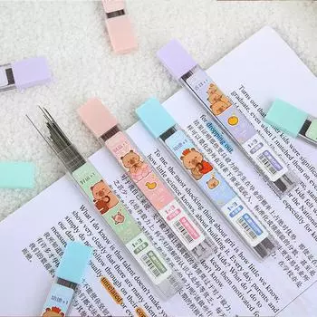 5 шт. милый мультяшный капибара письменные принадлежности студенческий механический карандаш грифель автоматический карандаш стержень сменный студенческие канцелярские принадлежности подарки ONESIZE