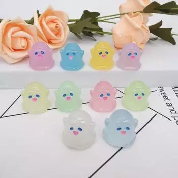 5 шт. Мини-фигурки из смолы для Хэллоуина, милые светящиеся в темноте привидения зелёный