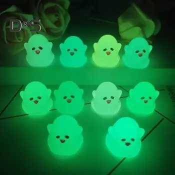 5 шт. Мини-фигурки привидений из смолы на Хэллоуин, милые светящиеся в темноте привидения, декор для сада для домашней вечеринки, фестиваля, украшения на Хэллоуин светло-фиолетовый