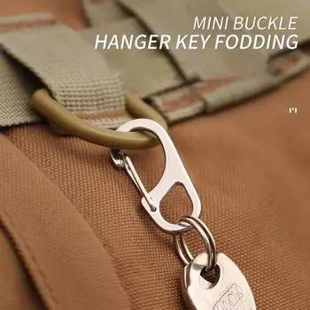 5 шт. мини-карабины для кемпинга, альпинизма, защитные пряжки из цинкового сплава, нержавеющие, устойчивые к коррозии, пружинные зажимы с крючками, снаряжение для кемпинга чёрный