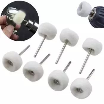 5 шт. Мини шлифовальная головка, абразивный диск, войлок, хвостовик 3 мм, полировальные круги, металлическая полировальная щетка, дрель, вращающийся инструмент, аксессуары 5pcs