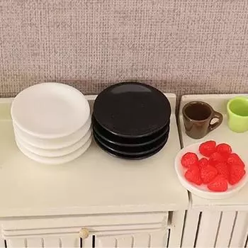 5 шт. миниатюрная еда и игровая сцена маленькая корзина для хранения украшение кукольный домик мини деревянная рамка для фруктов модель тарелки A4