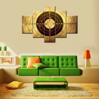 5 шт. мишень с пулевыми отверстиями, пистолет для стрельбы, современные картины, холст, настенная HD печать, домашний декор, декор комнаты, современная абстракция 20x35 20x45 20x55cm