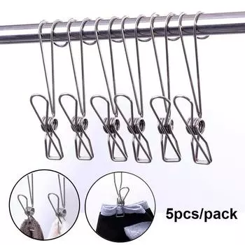 5 шт. многоцелевые прищепки из нержавеющей стали, прищепки, держатели для прищепок, кухонные, для ванной, для полотенец, для одежды, крючки-зажимы для носков