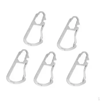 5 шт. многофункциональная застежка-крючок из нержавеющей стали с пряжкой для кемпинга, пешего туризма, скалолазания