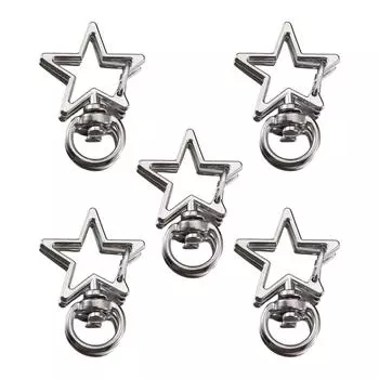 5 шт. Многофункциональный брелок из цинкового сплава с надежным механизмом блокировки, аксессуары для сумки для повседневных нужд и украшения сумки S