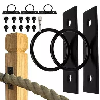 5 шт. многофункциональный черный кольцевой кронштейн для каната из нержавеющей стали 304 держатель для поддержки каната ограждение 5 Pcs